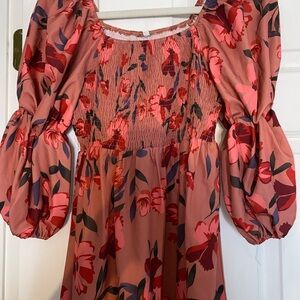 Floral Puff Sleeve Dress